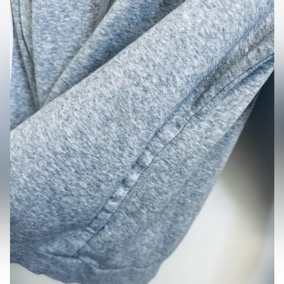 Adidas Women Small Gray Three Stripe Sleeve Pullover Hoodie Hooded Sweatshirt - Picture 5 of 5